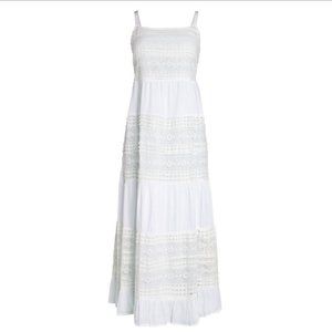 For The Republic White Lace Maxi Dress, Size S